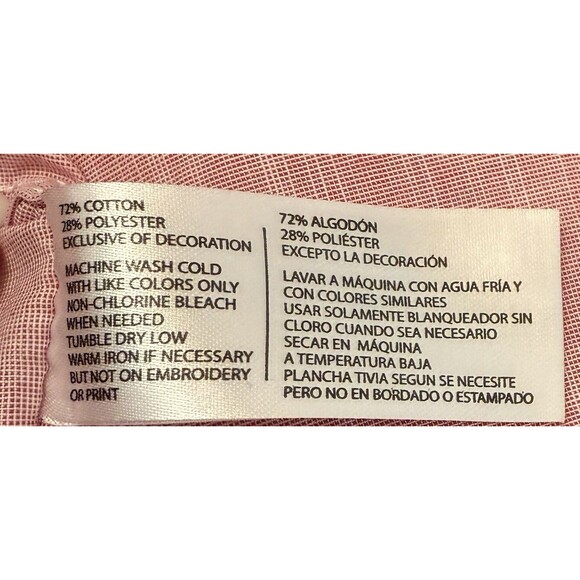 U.S. Polo Assn Men’s 3XLT Pink Button Down Shirt Short Sleeve Cotton Blend - Picture 7 of 8